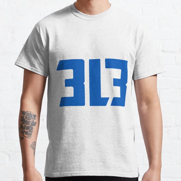 Men's Three Thirteen White Detroit Lions Area Code T-Shirt