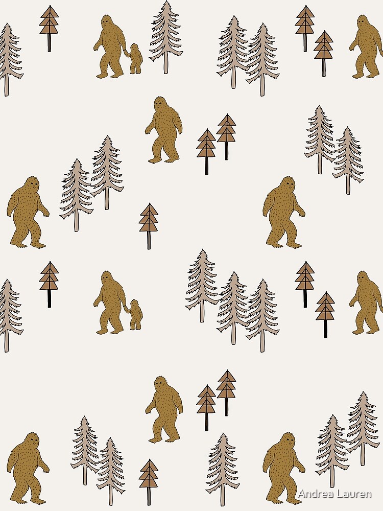 "Sasquatch bigfoot pattern forest animal creature mythical beast" Scarf