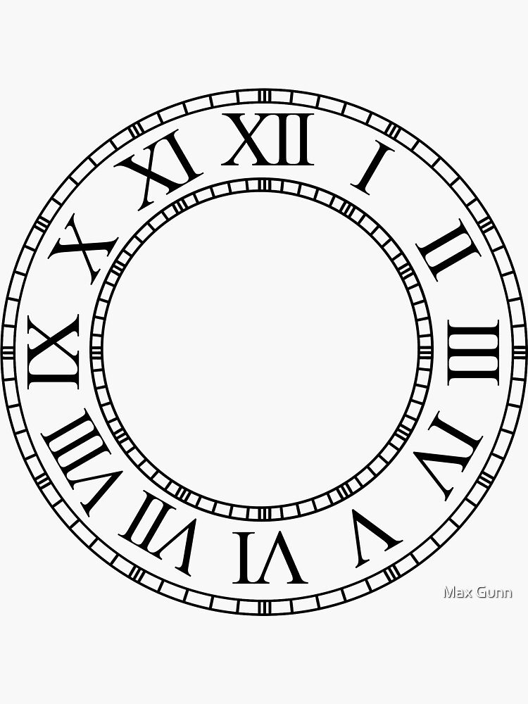 Циферблат часов римскими цифрами
