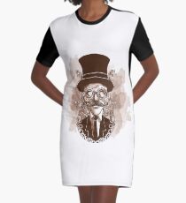 Steampunk Punk Graphic T-Shirt Dress