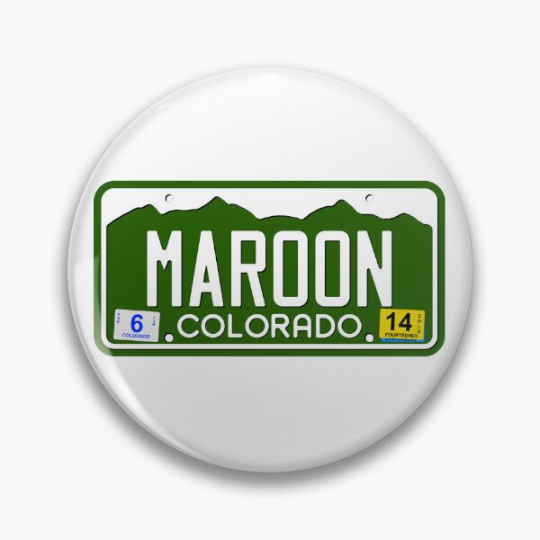 Item preview, Colorado License Plate Fourteener- MAROON designed and sold by RonTo.