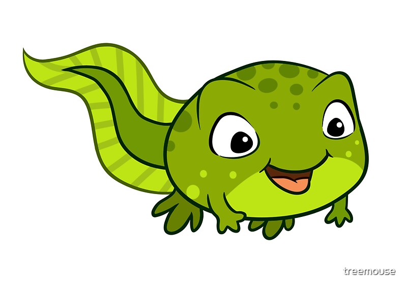 "Happy tadpole cartoon illustration" Stickers by treemouse | Redbubble