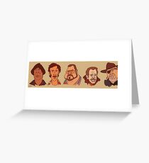 Coen Brothers Characters Greeting Card