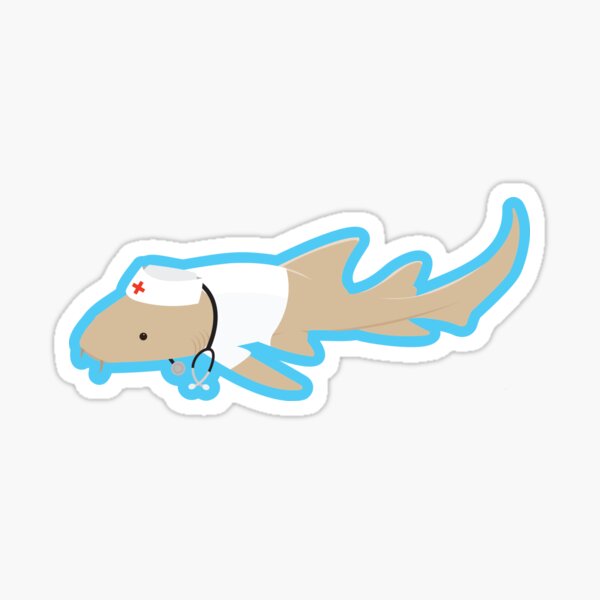 Item preview, Nurse Shark with Hat designed and sold by LemonSharkArt.