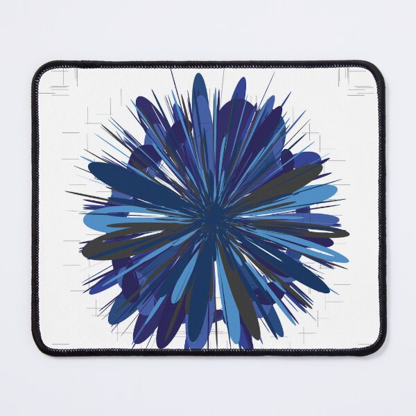 Item preview, Abstract blue flower designed and sold by atedesigns.