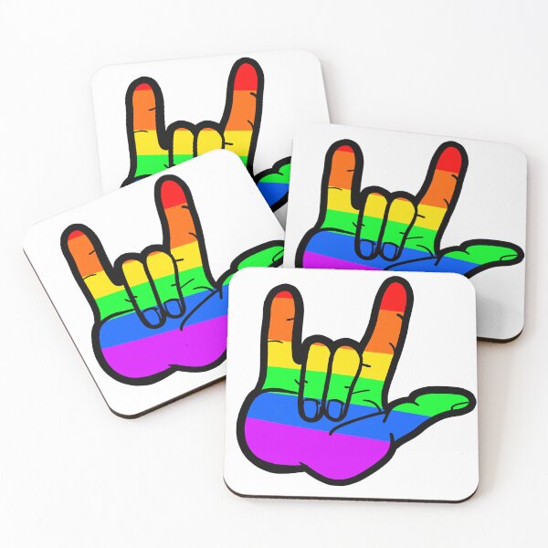 Item preview, ASL "I Love You" Pride LGBTQ+ designed and sold by JulesNeerg.