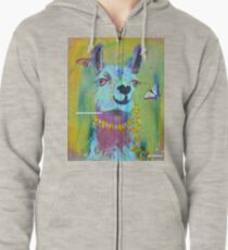 Llama for Hannah Zipped Hoodie