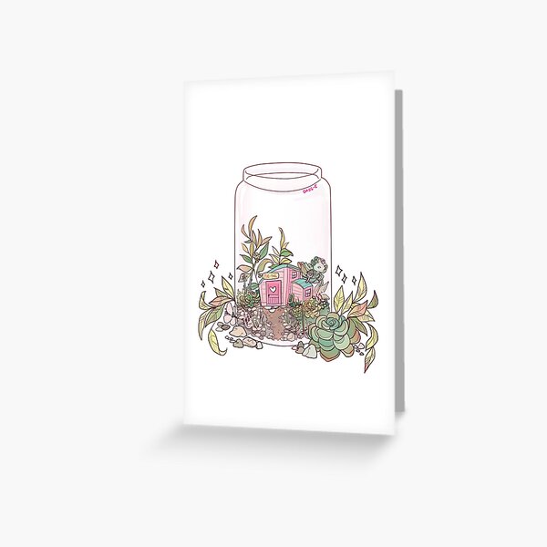 Re-tail Terrarium Sticker Greeting Card