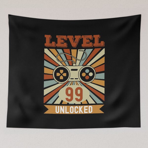 Item preview, Level 99 Unlocked Funny 99th Birthday designed and sold by Karry-Pat.