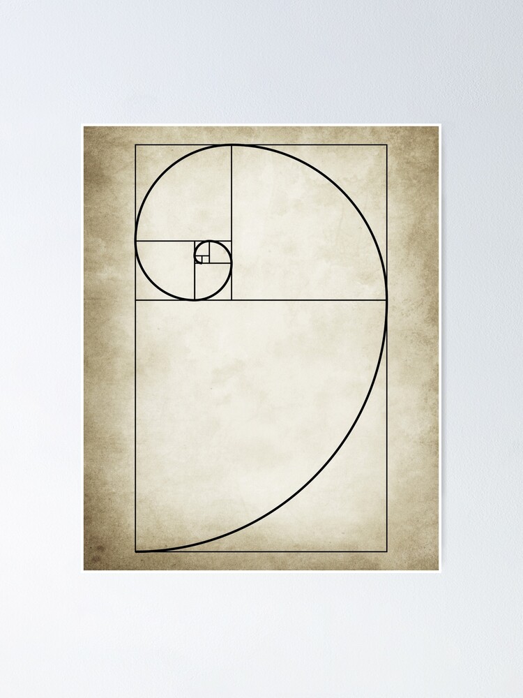 Alternate view of Mathematical Golden Ratio Poster