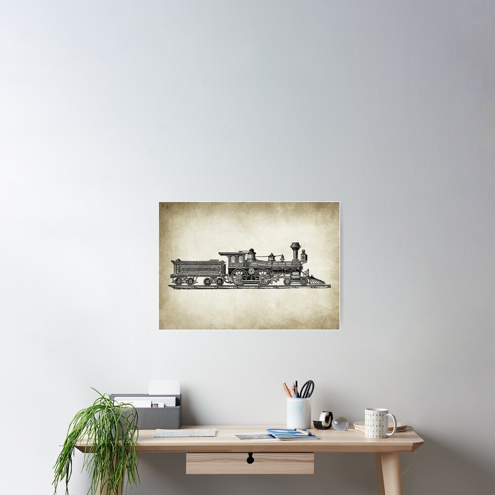 Vintage Locomotive Poster