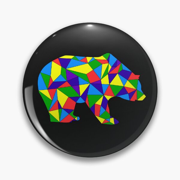 Item preview, Geometric colorful Bear designed and sold by atedesigns.