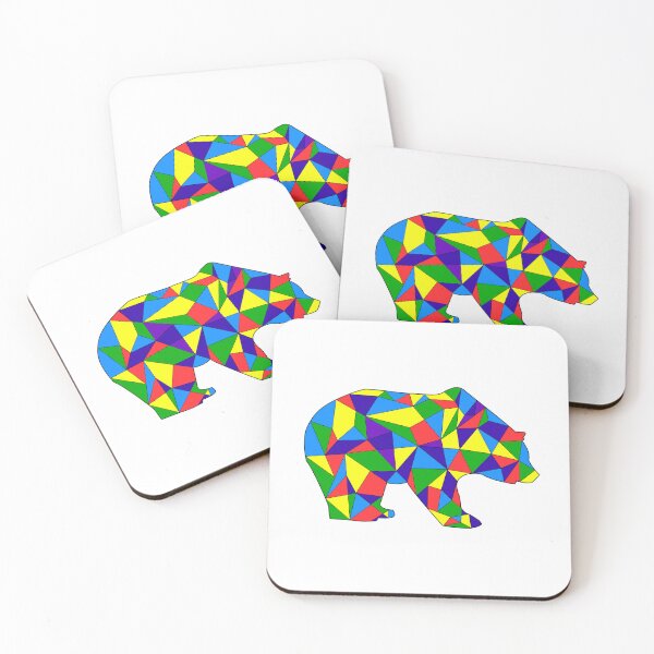 Item preview, Geometric colorful Bear designed and sold by atedesigns.