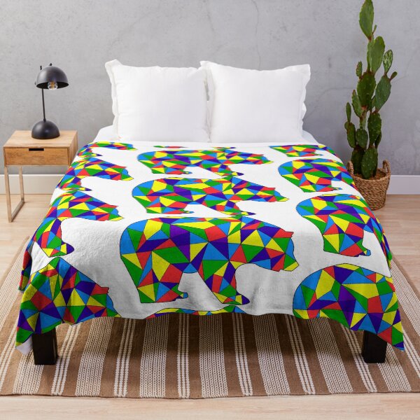 Item preview, Geometric colorful Bear designed and sold by atedesigns.
