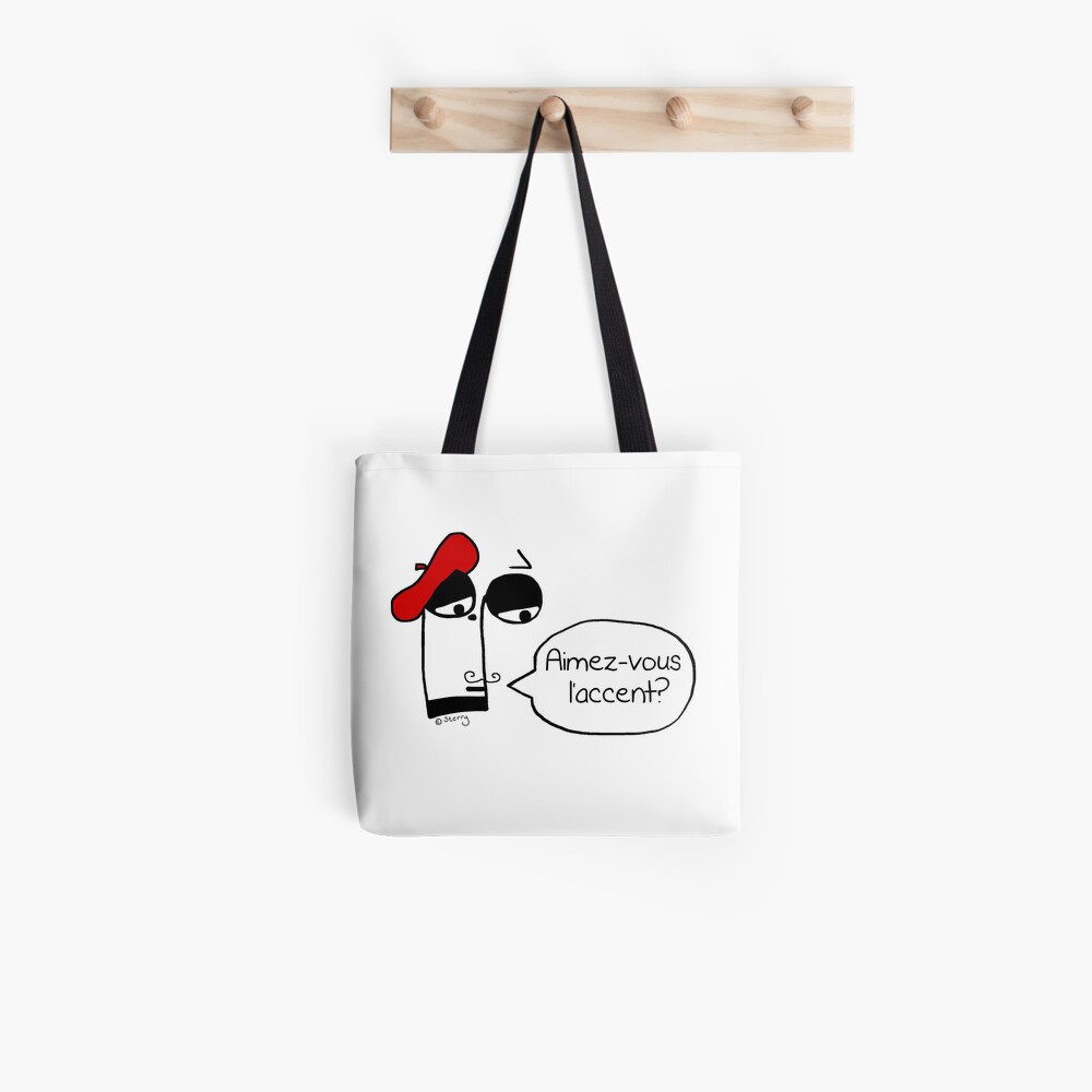 Aimez-vous l'accent? - Funny French Music Cartoon Tote Bag