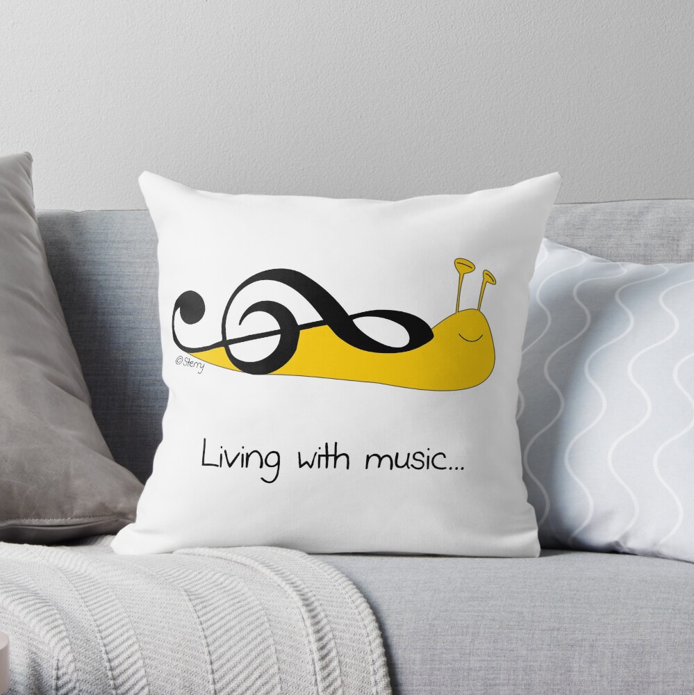 The Snail Clef Throw Pillow