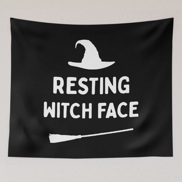 Item preview, Resting Witch Face (Halloween/Fall) - White designed and sold by SabbaticalSteve.