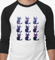 Cat - Watercolor Splash Pattern Men's Baseball ¾ T-Shirt