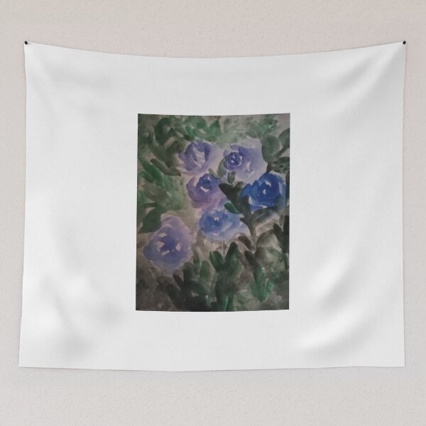Item preview, blue flowers art paintings designed and sold by Nature  Nblossom.