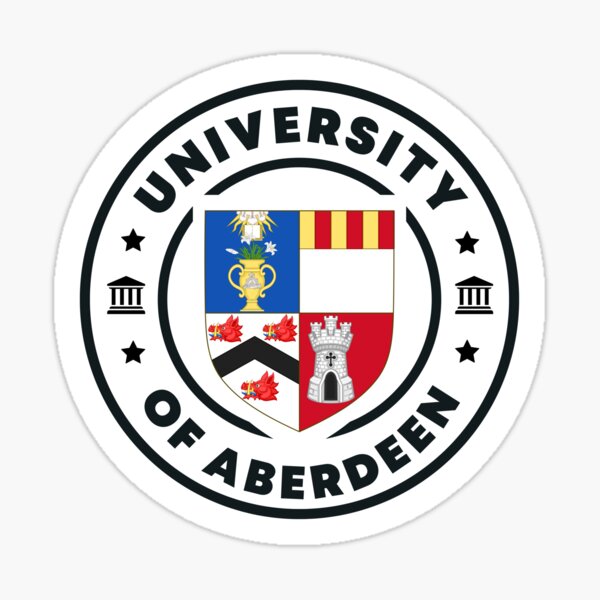 University Of Aberdeen Black Logo Sticker For Sale By Darazshop