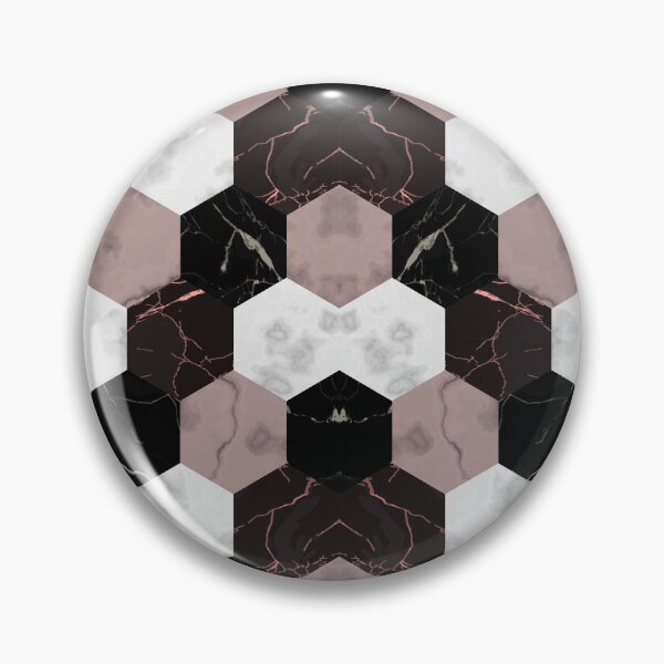 Item preview, White Pink Black Hexagon pattern designed and sold by SSK Designs.