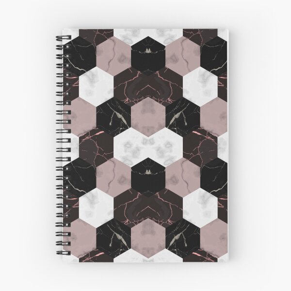 Item preview, White Pink Black Hexagon pattern designed and sold by SSK Designs.