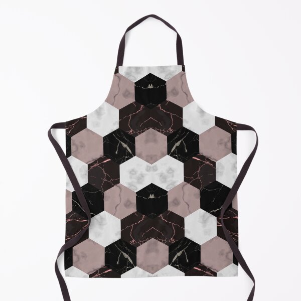 Item preview, White Pink Black Hexagon pattern designed and sold by SSK Designs.