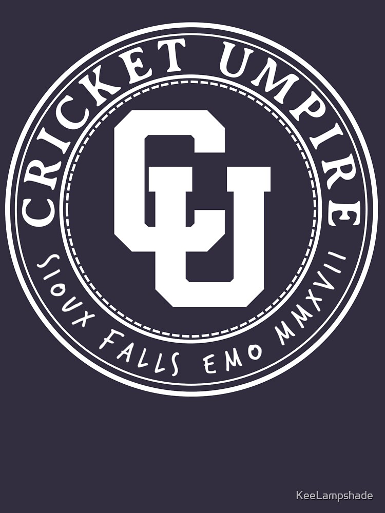 "Cricket Umpire White Decal" Tshirt by KeeLampshade Redbubble