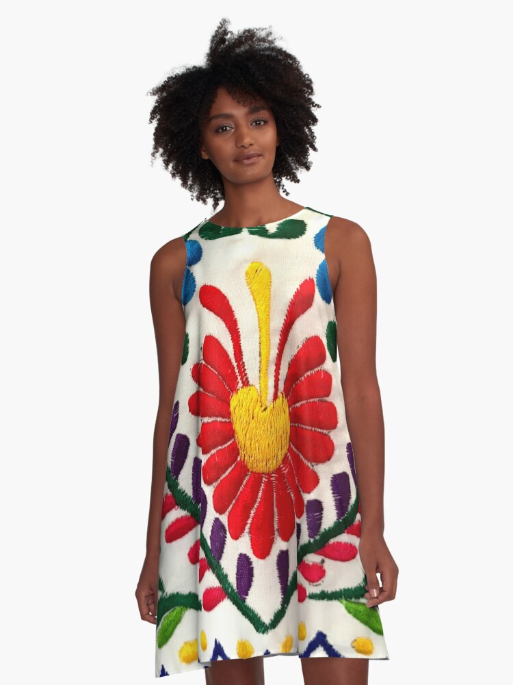 mexican flower dress