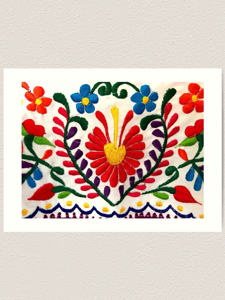 Wall Art Print, Mexican floral décor