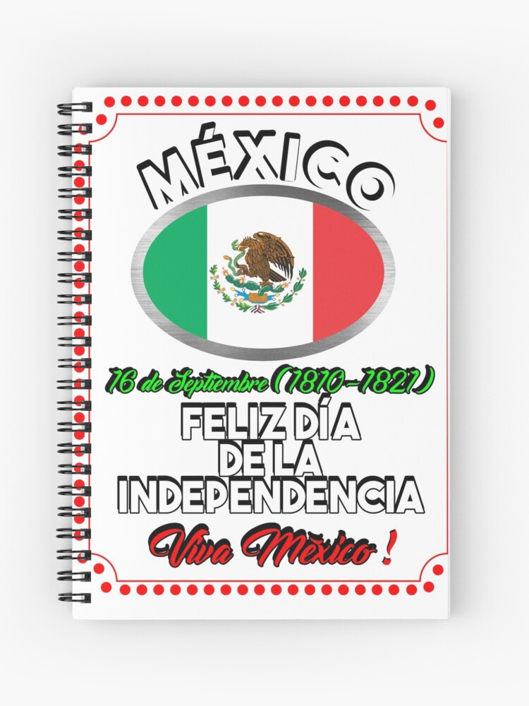 Cuaderno de espiral «independencia de Mexico T Shirt Independence Day ,  Flag Mexican Vintage» de Tetete | Redbubble
