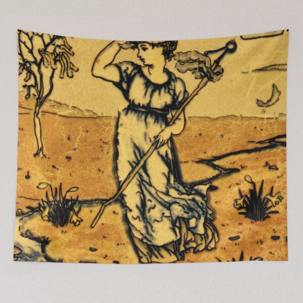 Item preview, Little Bo Peep Ceramic Tile, 1890s designed and sold by IlluminatedPage.