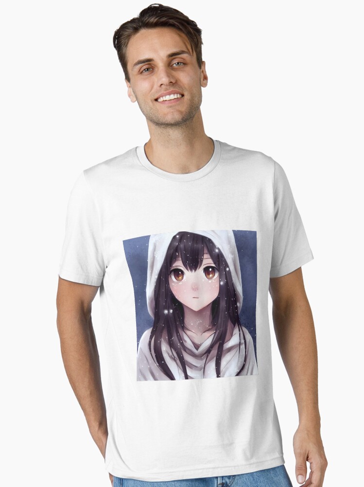 Anime girl in a dreamy like scenario Essential T-Shirt