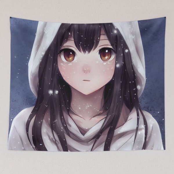 Item preview, Anime girl in a dreamy like scenario designed and sold by Tuko Designs.