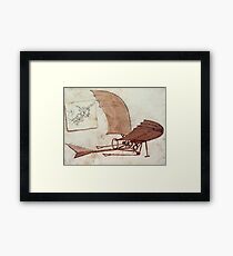 Da Vinci's flying machine Framed Print