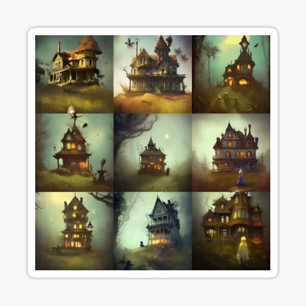 Haunted House On The Hill Sticker For Sale By Lyndiiloubie Redbubble