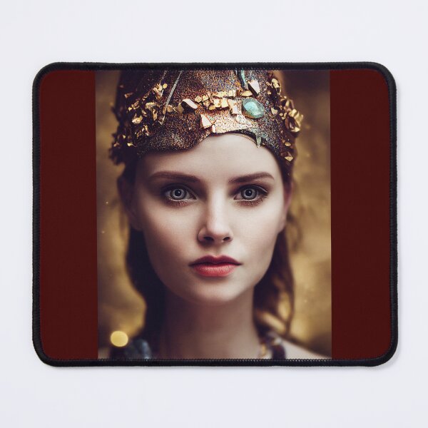 Item preview, Beautiful Dark-Haired Icelandic Norse Viking Woman with Striking Blue Eyes designed and sold by JediNeil.