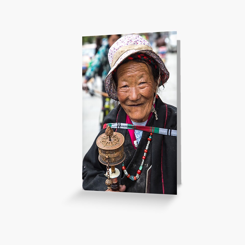 Carte de vœux for Sale avec l'œuvre « Vieille femme