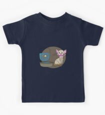 Cat and small fish Kids Tee