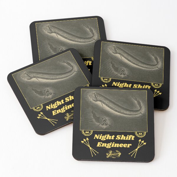 Item preview, 'Night Shift Engineer' Deep Sea Creatures - Funny Job Designs for T-shirts, stickers and other accessories designed and sold by Ridiculam Toga.