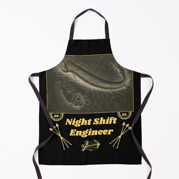 Item preview, 'Night Shift Engineer' Deep Sea Creatures - Funny Job Designs for T-shirts, stickers and other accessories designed and sold by Ridiculam Toga.
