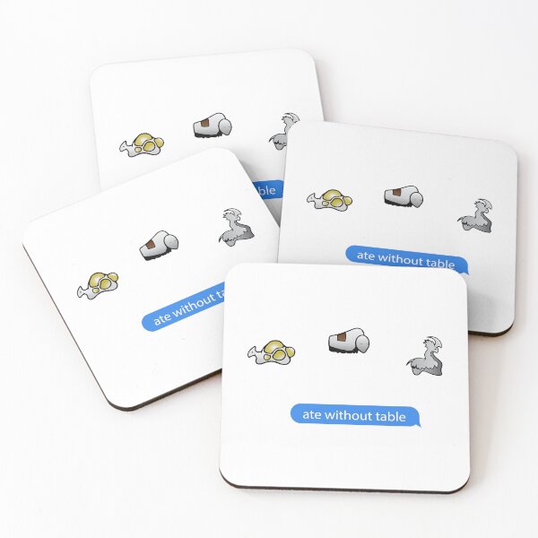 Item preview, ate without table Rimworld meme game         designed and sold by ContTradersShop.
