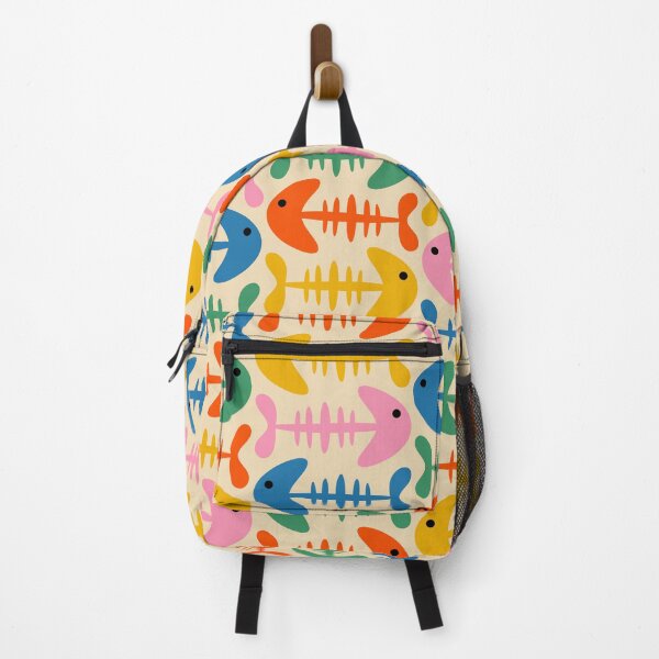 Item preview, Cute Fish Bone Colorful Pattern Horizontal designed and sold by kierkegaard.