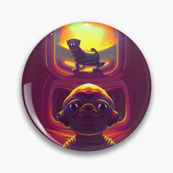 Item preview, Inside Space Cadet Pugs Ship As He Explores A New Planet. designed and sold by Kaitlinsmerch.