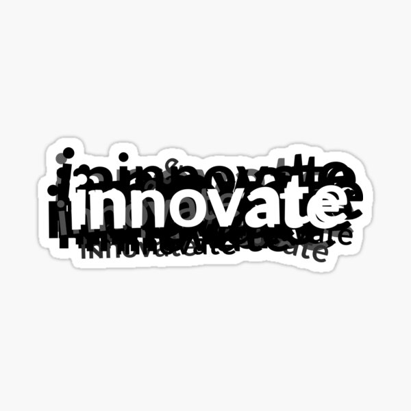 Innovate Word Graphic for Design and Engineering Sticker
