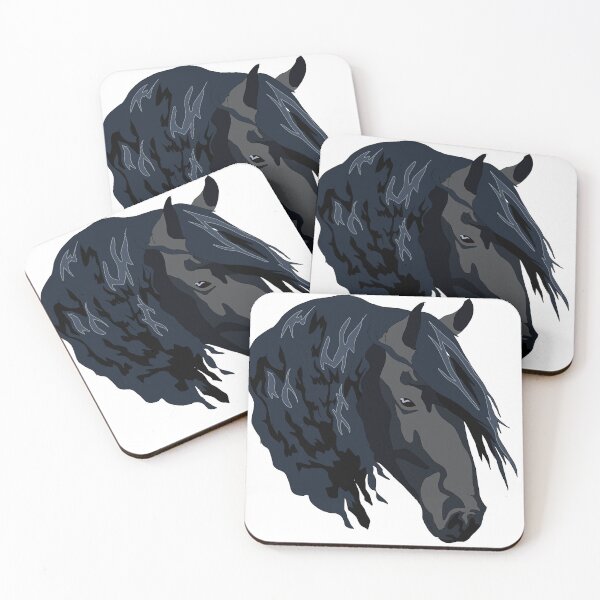 Item preview, Speak black horse with a long mane designed and sold by LeahcarsArt.
