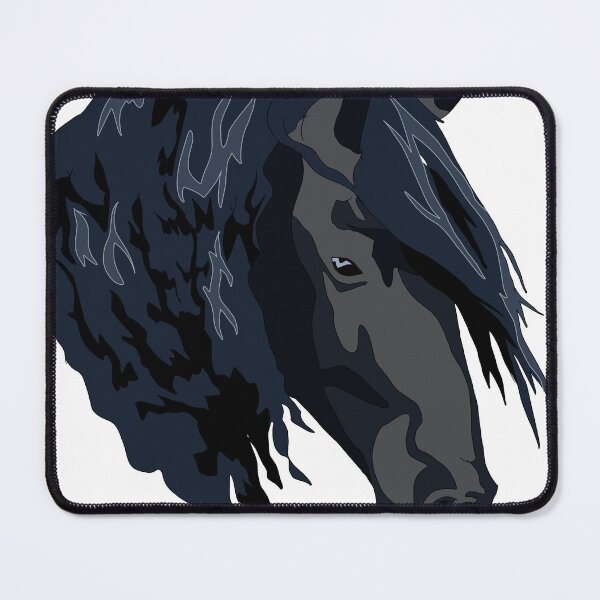 Item preview, Speak black horse with a long mane designed and sold by LeahcarsArt.