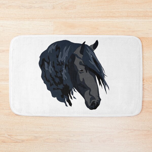 Item preview, Speak black horse with a long mane designed and sold by LeahcarsArt.