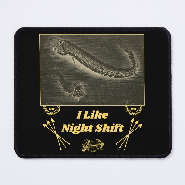 Item preview, 'I Like Night Shift' Deep Sea Creatures - Funny Job Designs for T-shirts, stickers and other accessories designed and sold by Ridiculam Toga.