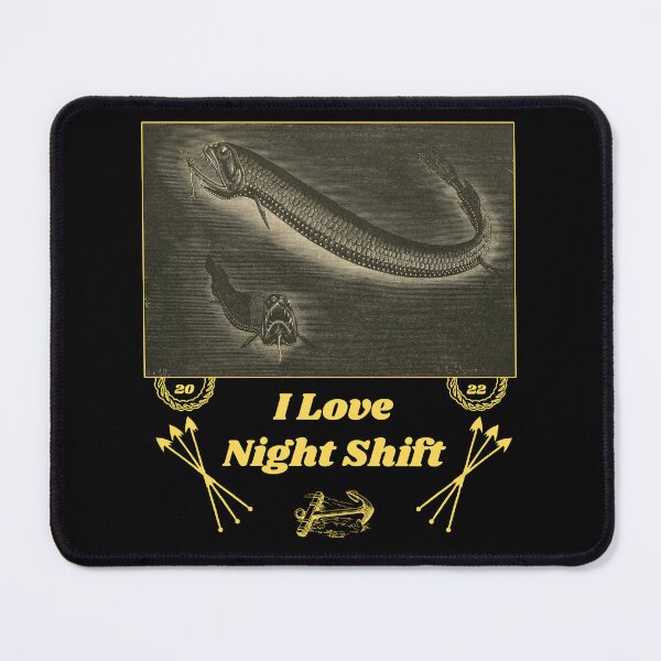 Item preview, 'I Love Night Shift' Deep Sea Creatures - Funny Job Designs for T-shirts, stickers and other accessories designed and sold by Ridiculam Toga.